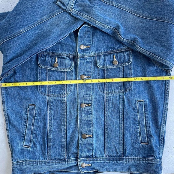 Vintage Men’s Wrangler Rugged Wear Denim Trucker Work Jacket - Picture 5 of 6